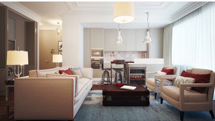 Дизайн 3-комнатной квартиры 75 кв. м.