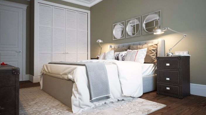 спальня в дизайне квартиры 75 кв. м.