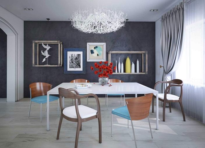 стильный интерьер квартиры 100 кв. м.